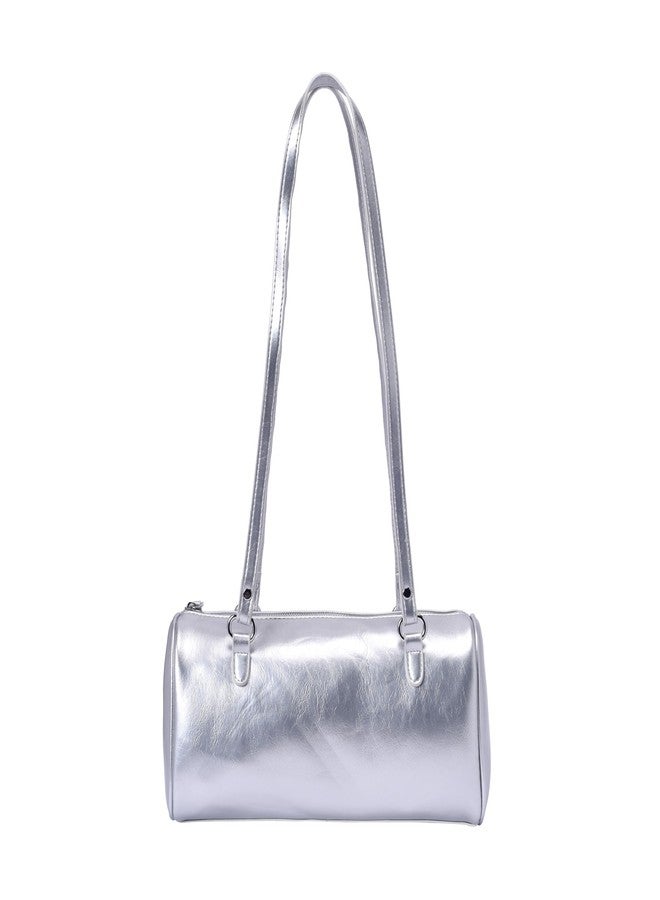 Lino Perros Silver Shoulder Bag - Image 3